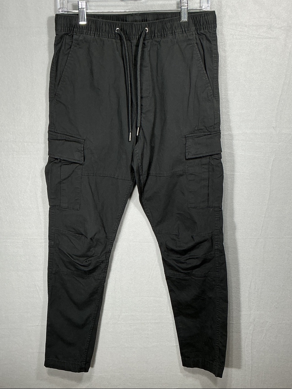 Men’s H&M Cargo Joggers tapered black drawstring small pants